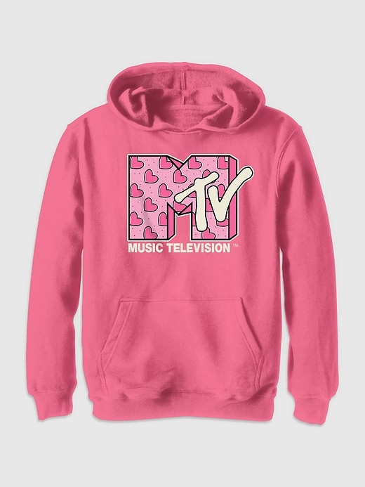 Image number 1 showing, Kids MTV Heart Graphic Hooded Sweatshirt