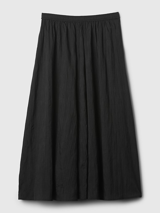 Image number 4 showing, Textured Crinkle Pull-On Midi Skirt