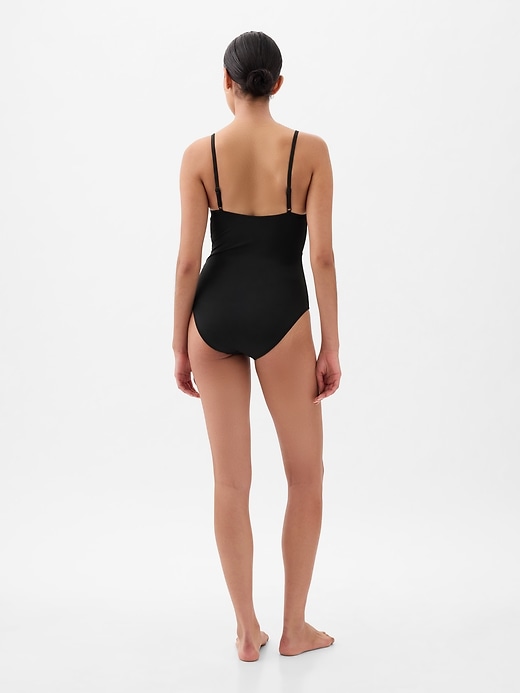 Image number 2 showing, Tie-Knot Cutout One-Piece Swimsuit
