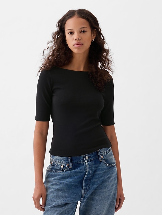 Image number 1 showing, Modern Ballet-Back Cropped T-Shirt