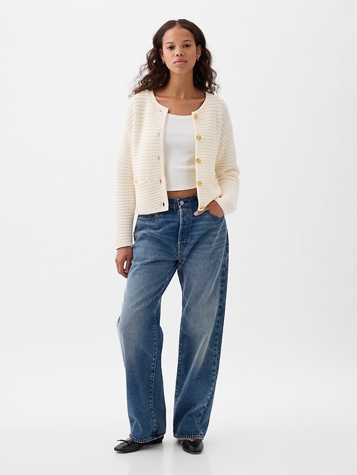 Image number 3 showing, Textured Sweater Jacket