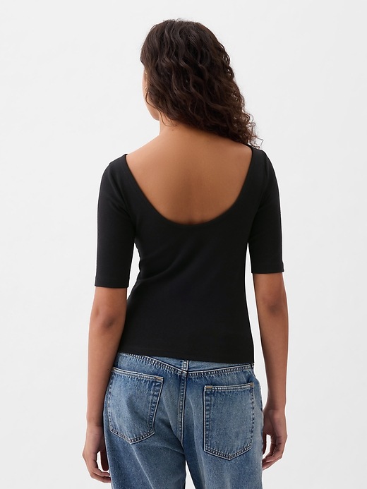 Image number 2 showing, Modern Ballet-Back Cropped T-Shirt