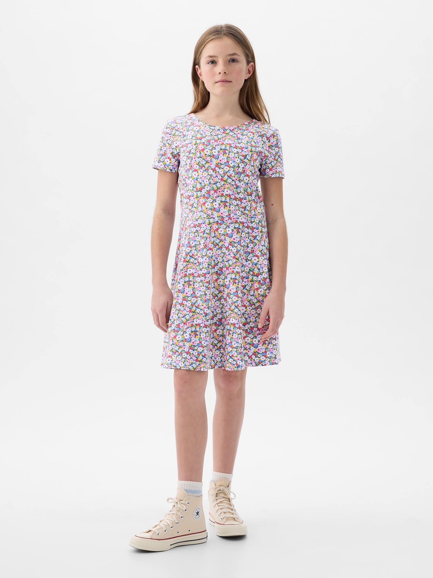 Mini Boden 6-7Y Village Print Dress