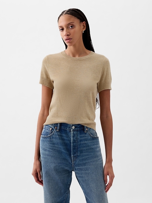 Image number 1 showing, Lightweight CashSoft Cropped Sweater