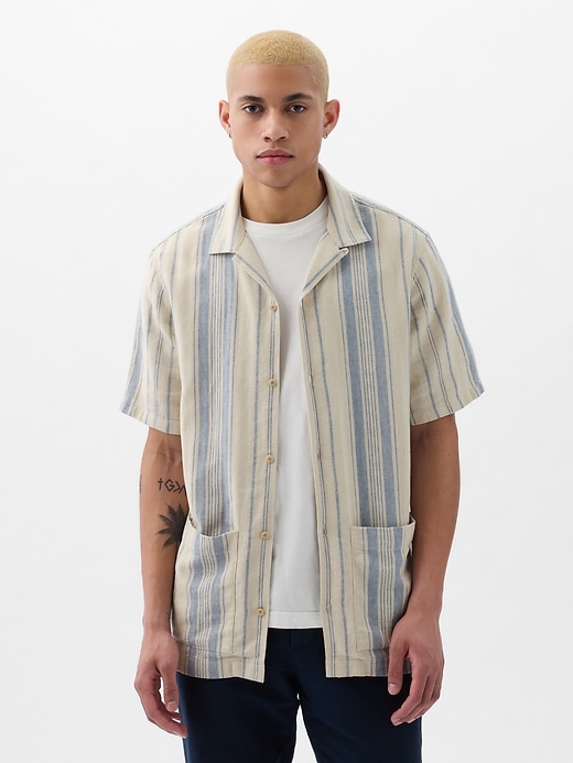 Image number 1 showing, Linen-Cotton Resort Shirt