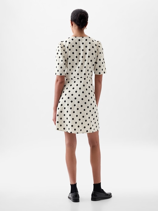 Image number 2 showing, Linen-Blend Button Mini Dress
