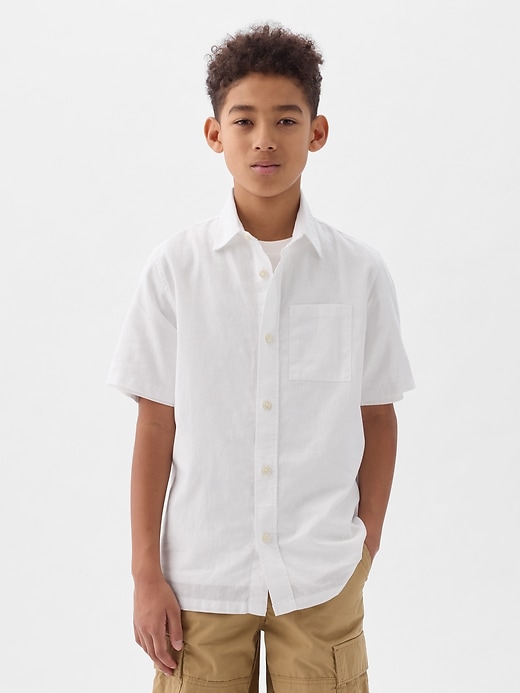 Image number 1 showing, Kids Linen-Cotton Shirt