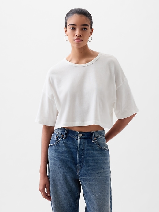 Image number 1 showing, Oversized Cropped T-Shirt