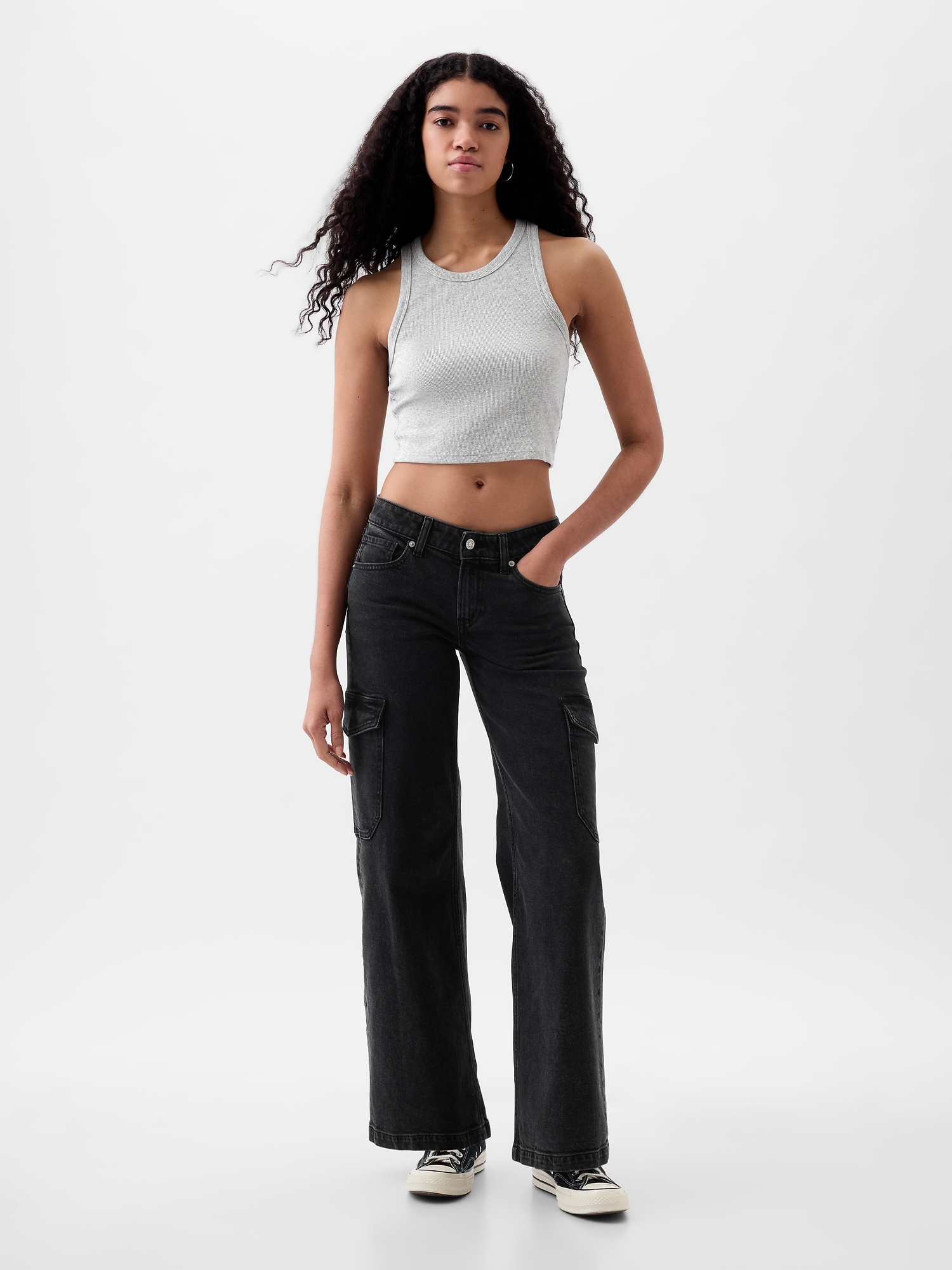 Buy Gap Low Rise Patchwork Wide Leg Bag Jeans from the Gap online shop