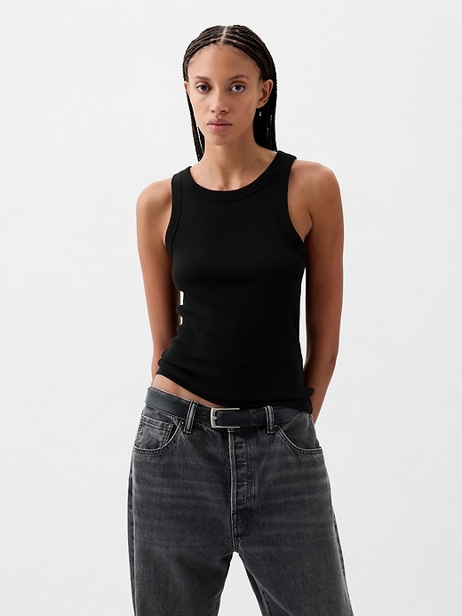 Image number 1 showing, Modern Rib Halter Tank Top