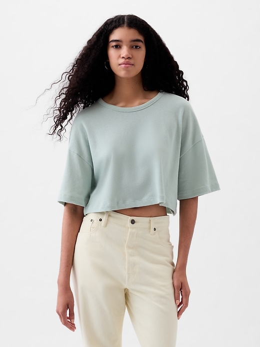 Image number 1 showing, Ultra-Cropped Oversized T-Shirt