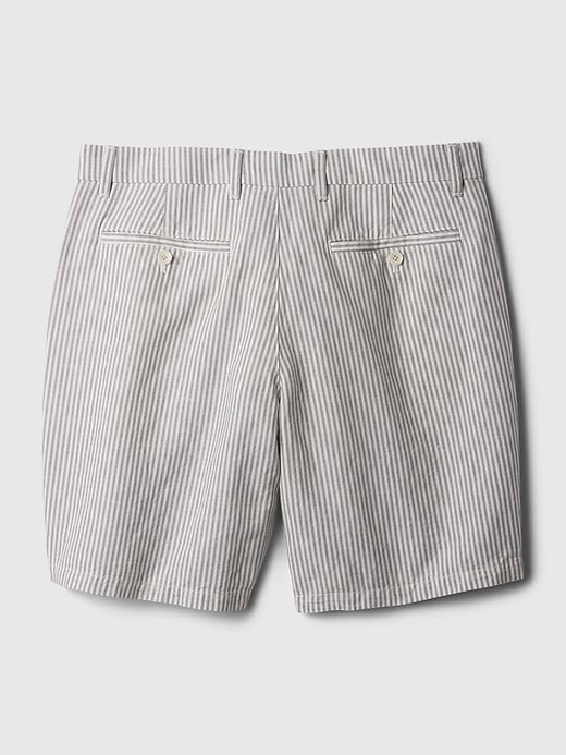 Image number 6 showing, 8" Linen-Cotton Shorts