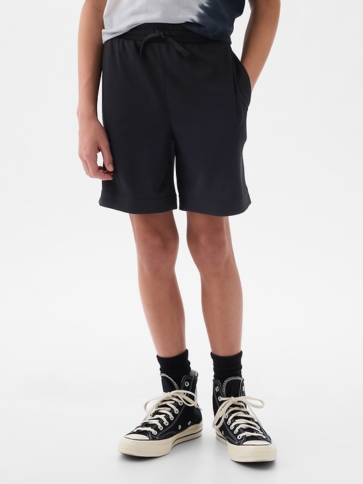 Image number 1 showing, GapFit Kids Recycled Mesh Pull-On Shorts