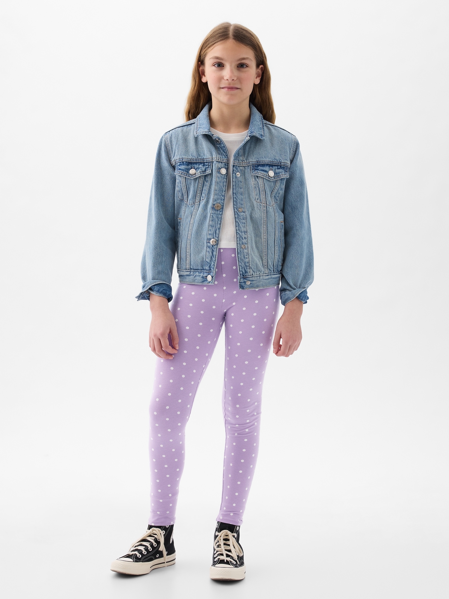 Girls Kids Premium Quality 100% Cotton Full Length Sport Fashion Leggings