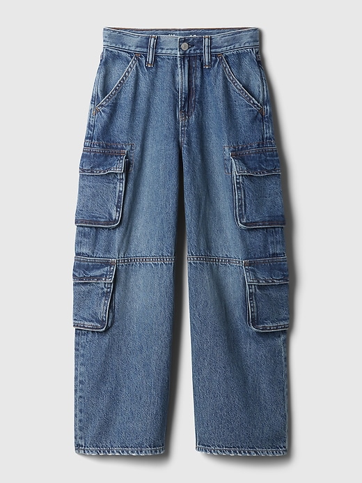 Image number 4 showing, Kids Baggy Cargo Jeans