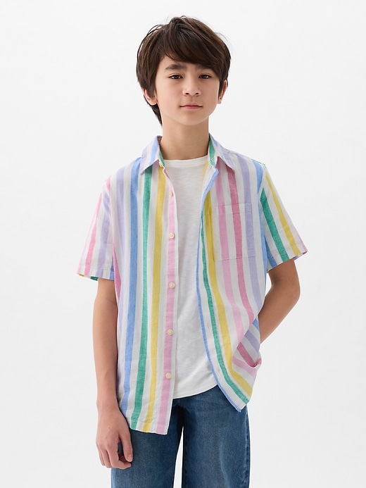 Image number 1 showing, Kids Linen-Cotton Shirt