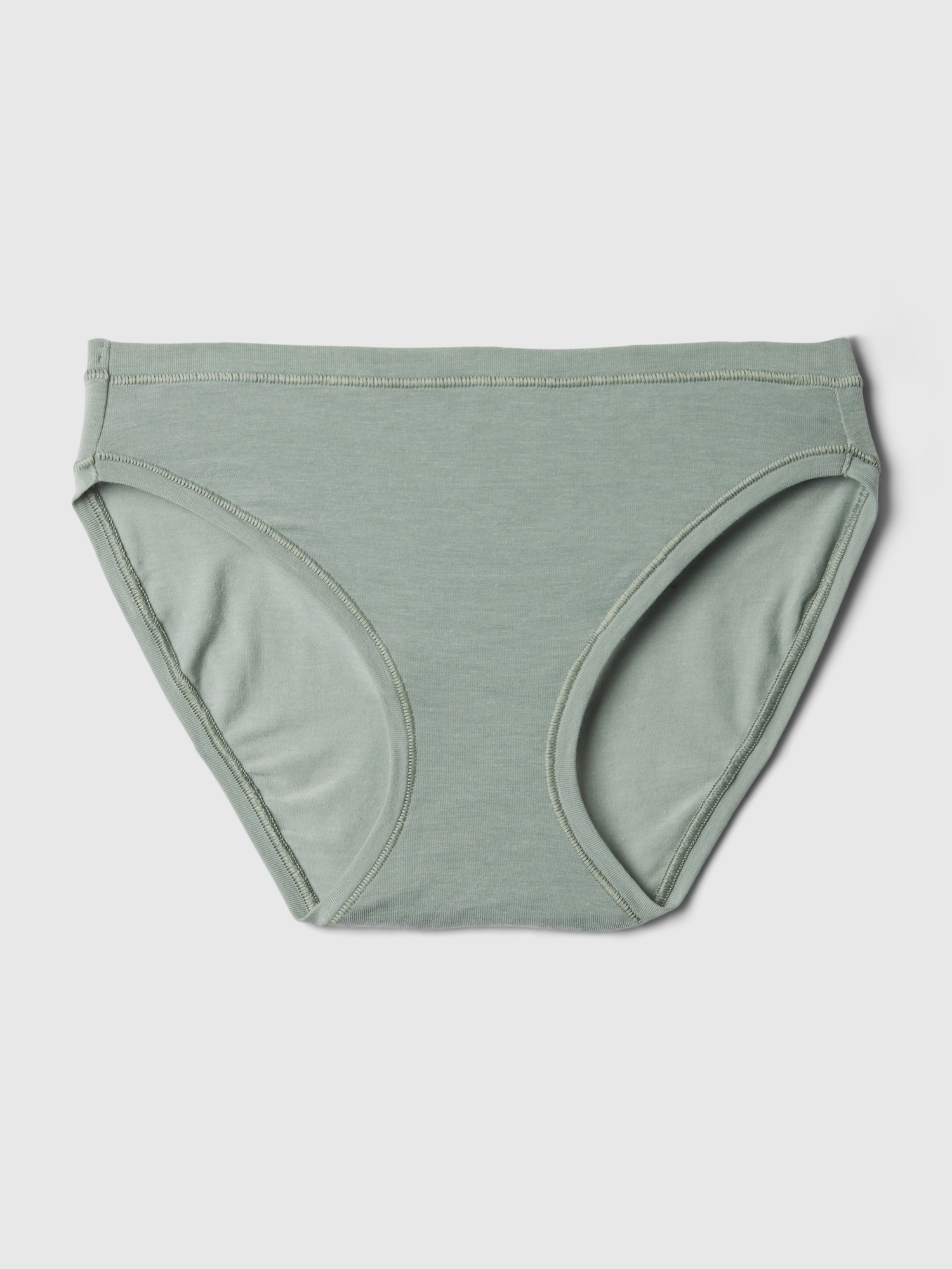 7-pack Cotton Jersey Bikini Briefs - Light green/dark gray