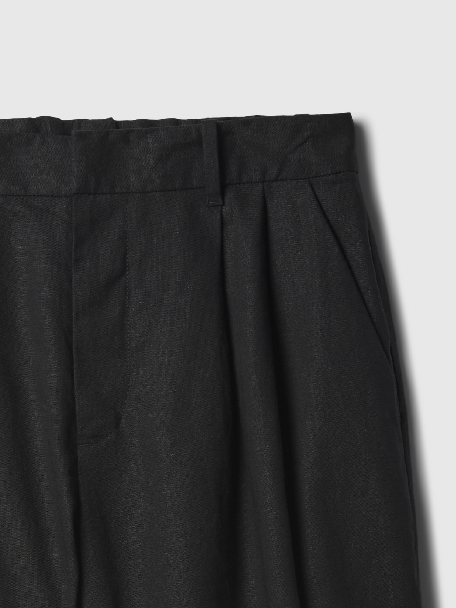 365 High Rise Linen-Blend Shorts | Gap