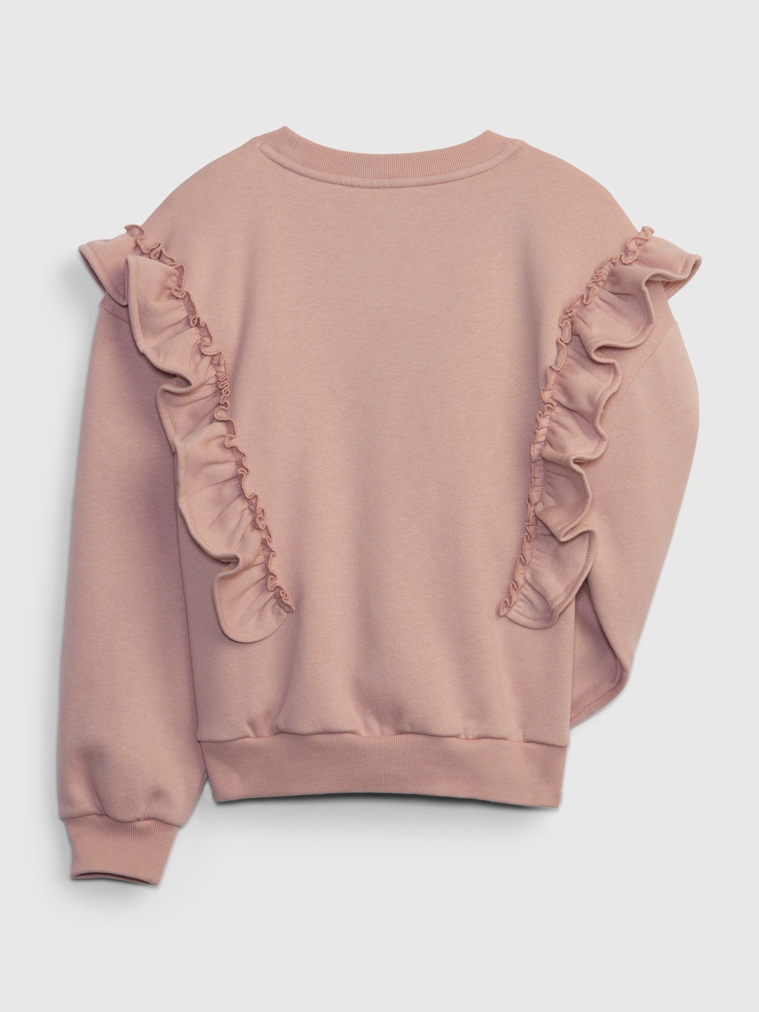 Pink ruffle outlet sweatshirt