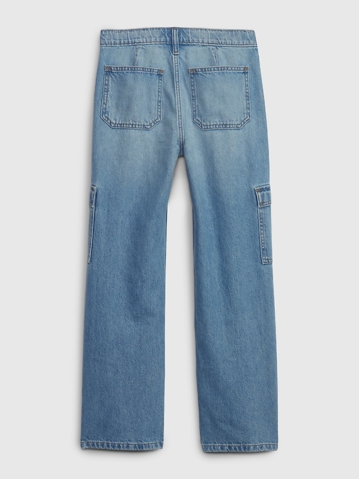 Image number 4 showing, Kids Low Rise Stride Wide-Leg Cargo Jeans