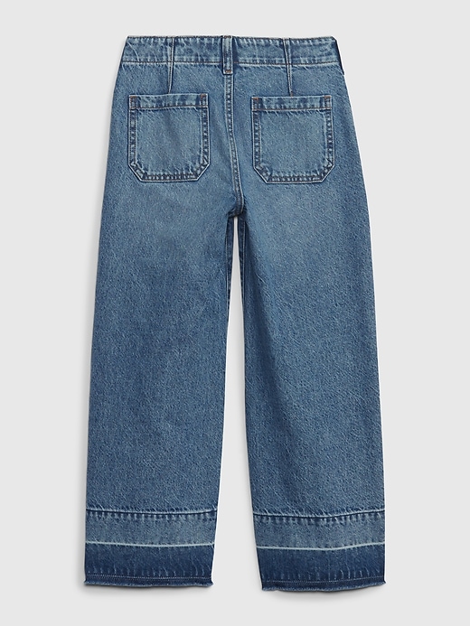 Image number 6 showing, Kids High Rise Stride Wide-Leg Ankle Jeans
