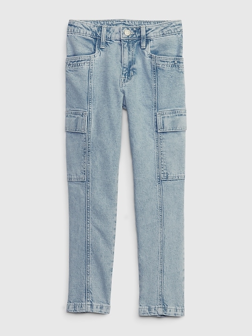 Image number 3 showing, Kids High Rise Girlfriend Cargo Jeans