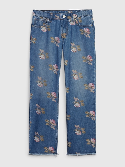 Image number 3 showing, Kids High Rise Floral '90s Straight Jean