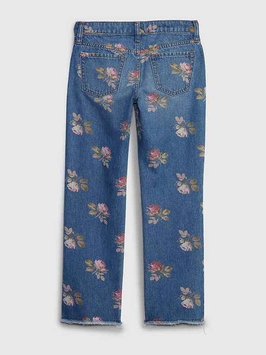 Image number 4 showing, Kids High Rise Floral '90s Straight Jean
