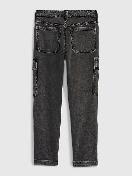 Image number 4 showing, Kids High Rise Cargo Girlfriend Jeans