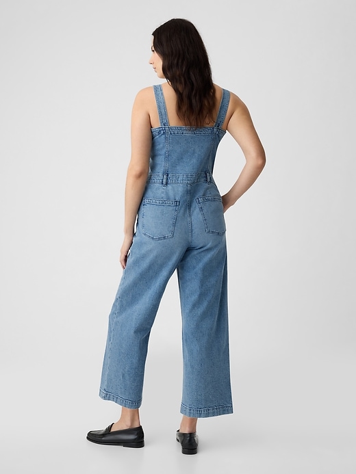 Baggy Wide-Leg Non-Stretch Jean Overalls | Old Navy