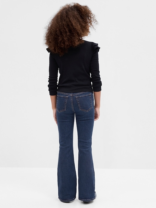 Image number 2 showing, Kids High Rise Rhinestone Flare Jeans