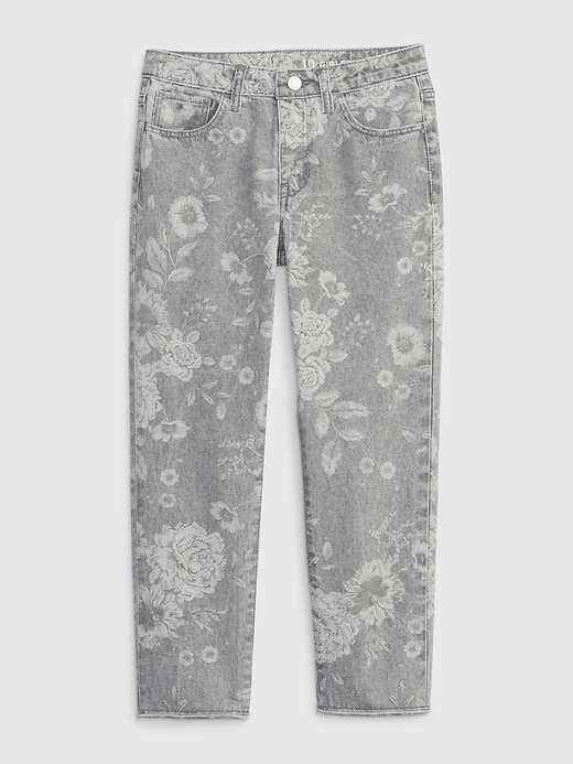 Image number 3 showing, Kids Mid Rise Floral Girlfriend Jeans