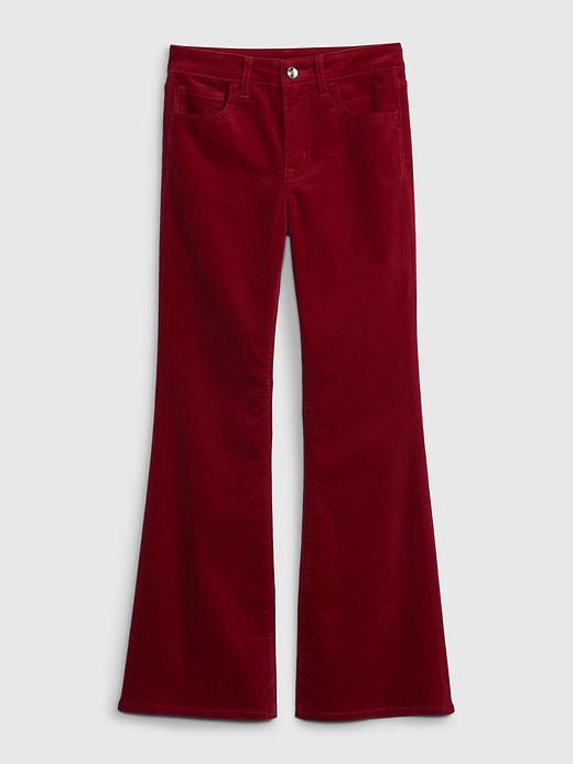 Image number 3 showing, Kids High Rise Velvet '70s Flare Jeans