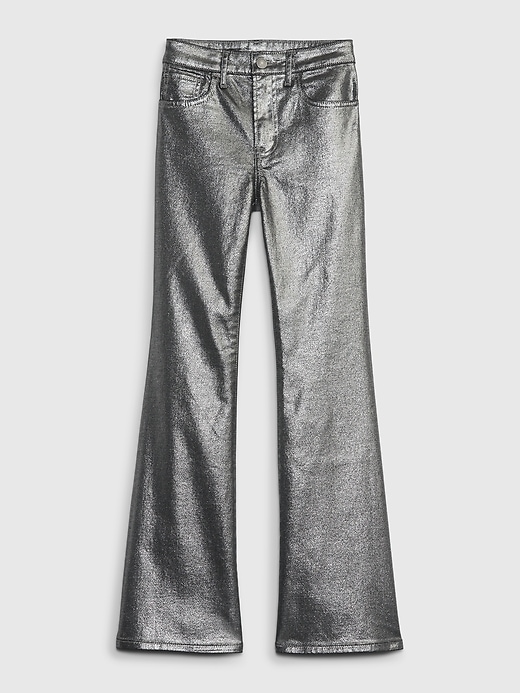 Image number 3 showing, Kids High Rise Metallic '70s Flare Jeans