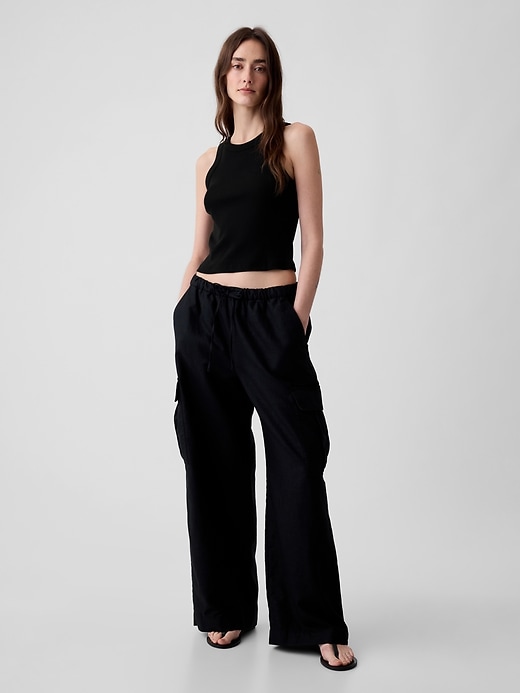 Image number 3 showing, Modern Rib Cropped Halter Top