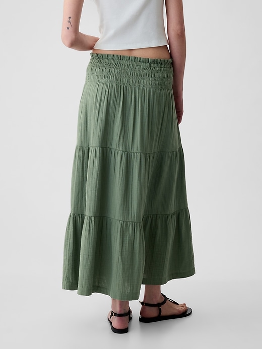 Image number 2 showing, Crinkle Gauze Tiered Maxi Skirt