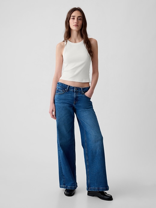 Image number 3 showing, Modern Rib Cropped Halter Top