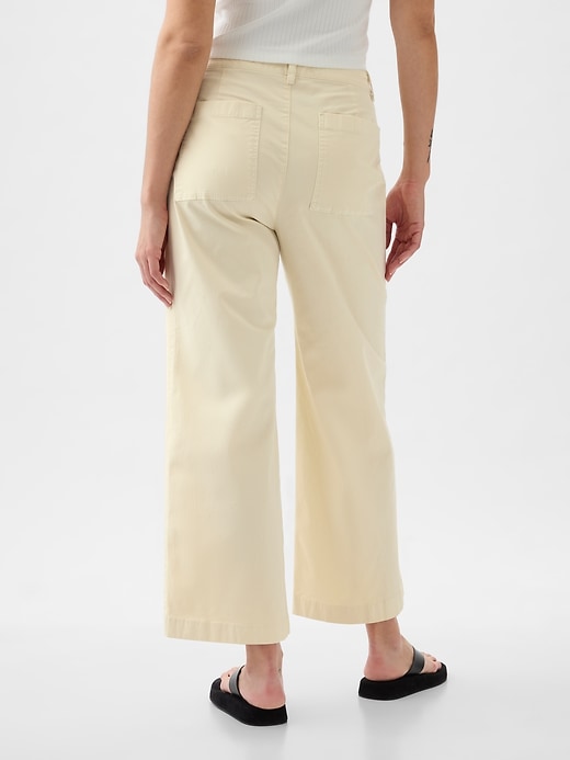 Image number 6 showing, High Stride Wide-Leg Ankle Khakis