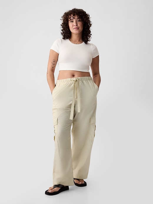 Image number 5 showing, Mid Rise Cargo Parachute Pants