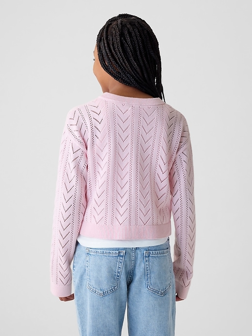 Image number 2 showing, Kids Pointelle Sweater