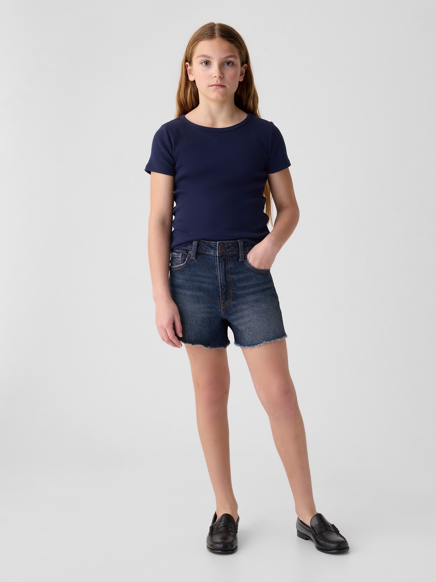 Kids High-Rise Denim Shorts