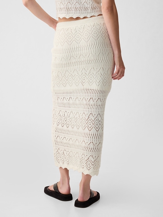 Image number 2 showing, Crochet Pull-On Midi Skirt