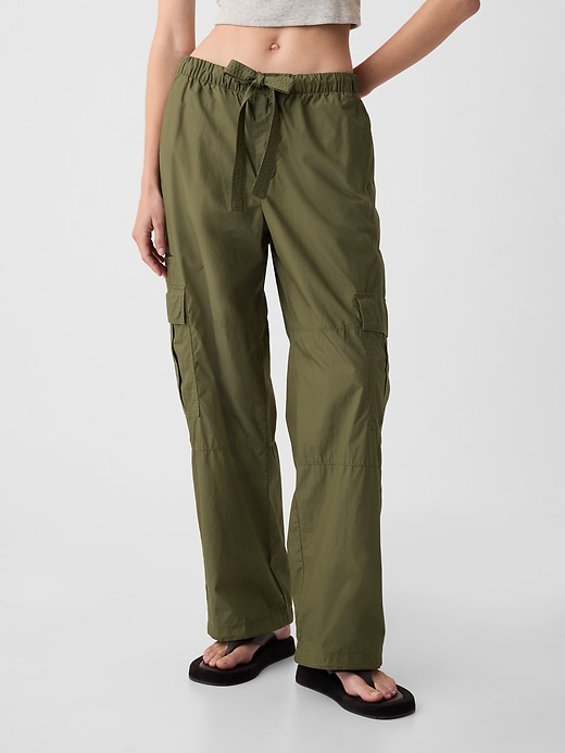 Image number 2 showing, Mid Rise Cargo Parachute Pants