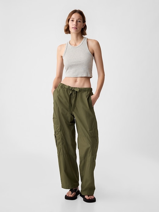 Image number 1 showing, Mid Rise Cargo Parachute Pants