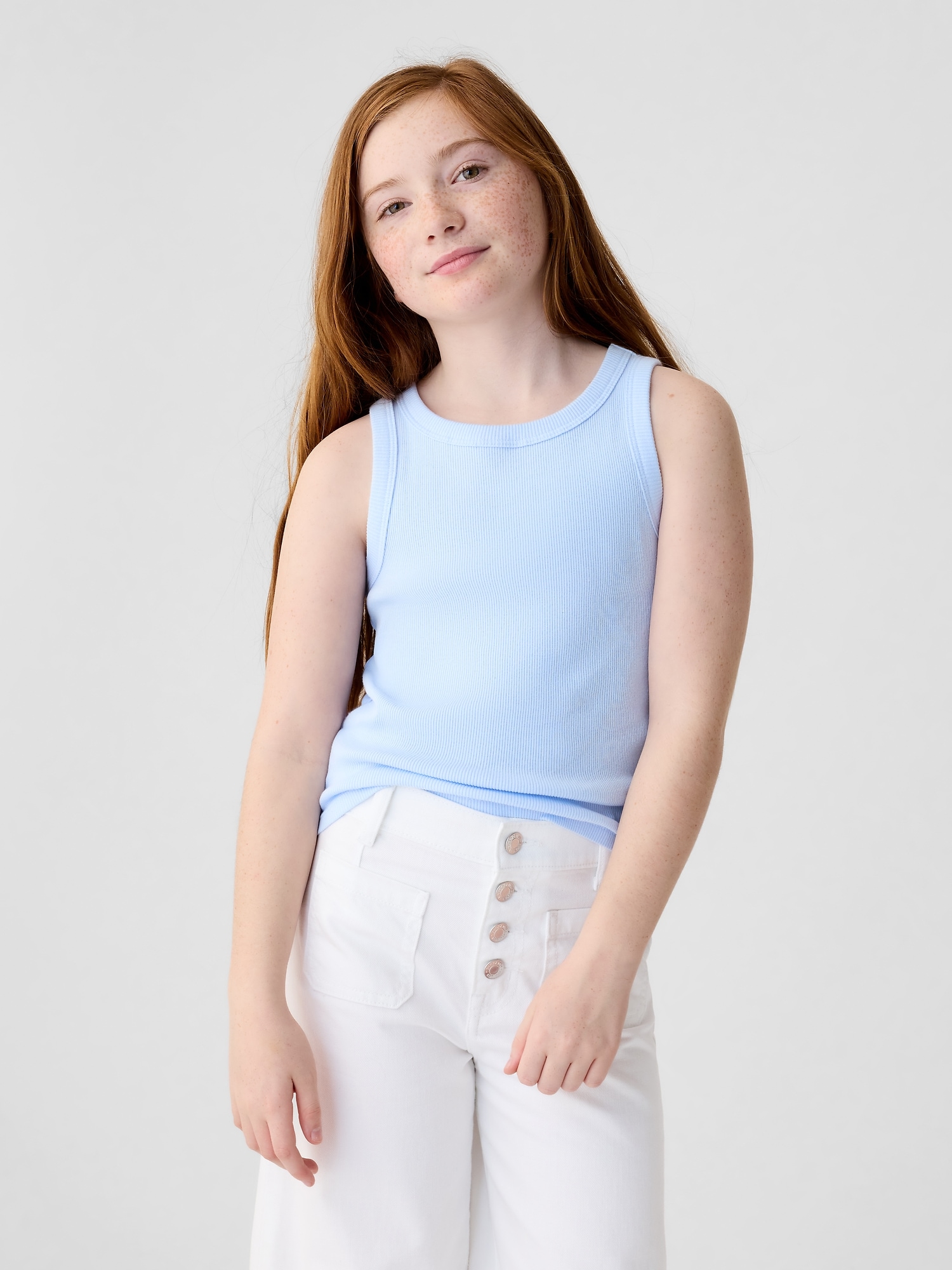 Shop Girl LTHTRGRB08 PROJECT GAP Cropped Rib Tank Top - 90 AED in