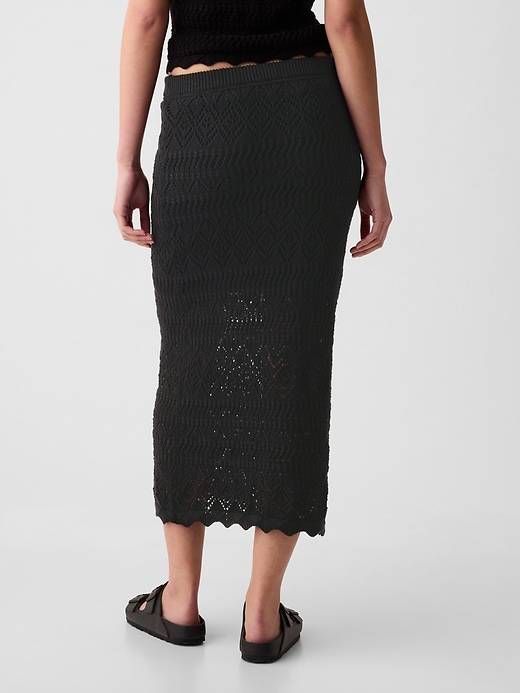 Image number 2 showing, Crochet Pull-On Midi Skirt