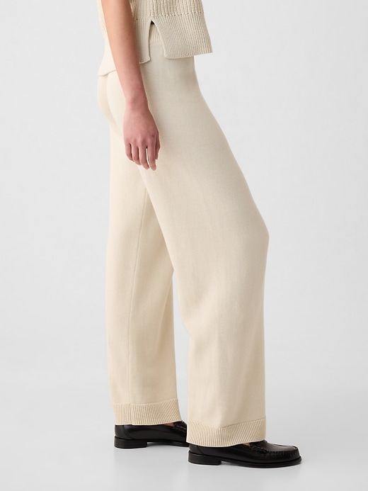 Image number 4 showing, Wide-Leg Sweater Pants