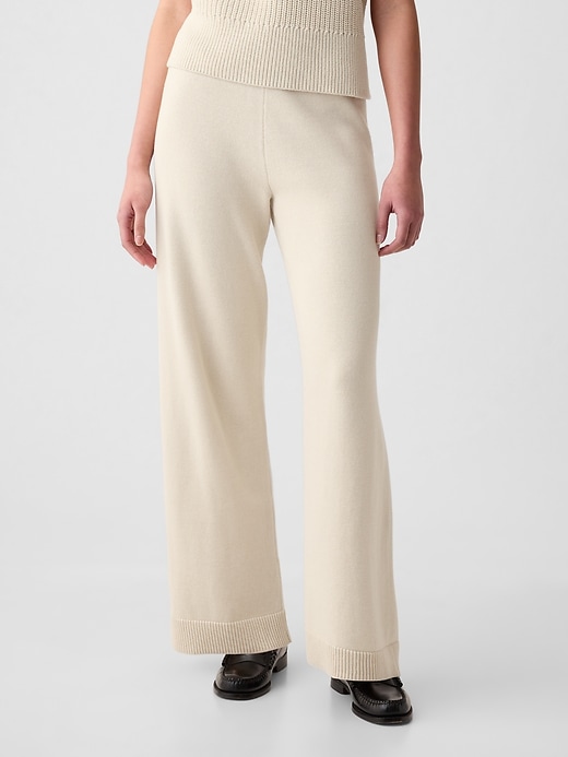 Image number 3 showing, Wide-Leg Sweater Pants