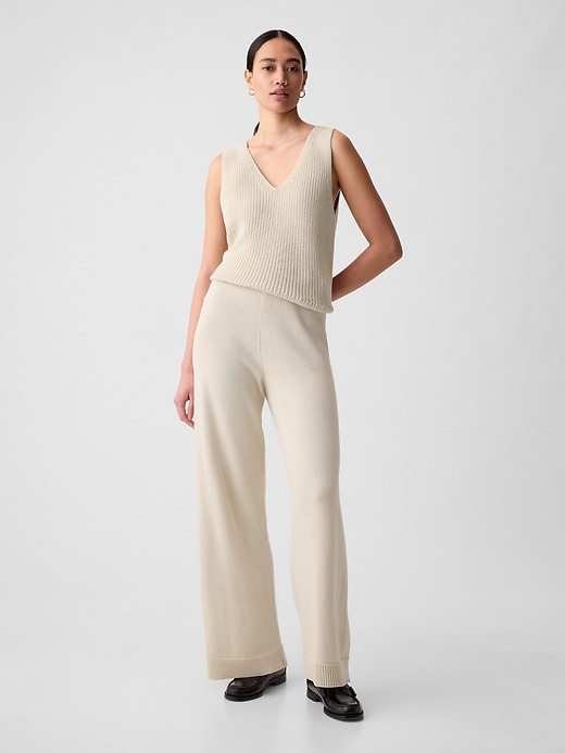 Image number 1 showing, Wide-Leg Sweater Pants