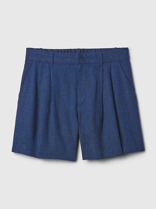 365 High Rise Linen-Blend Shorts